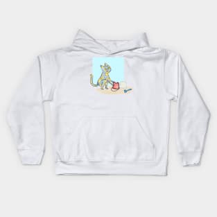 sand castle cat Kids Hoodie